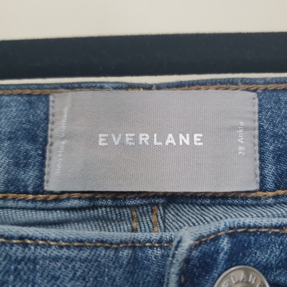 Everlane High Waist Straight Ankle Jeans 28 Mid Wash - Picture 4 of 5